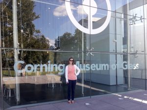 Me standing in front of the Corning Museum of Glass